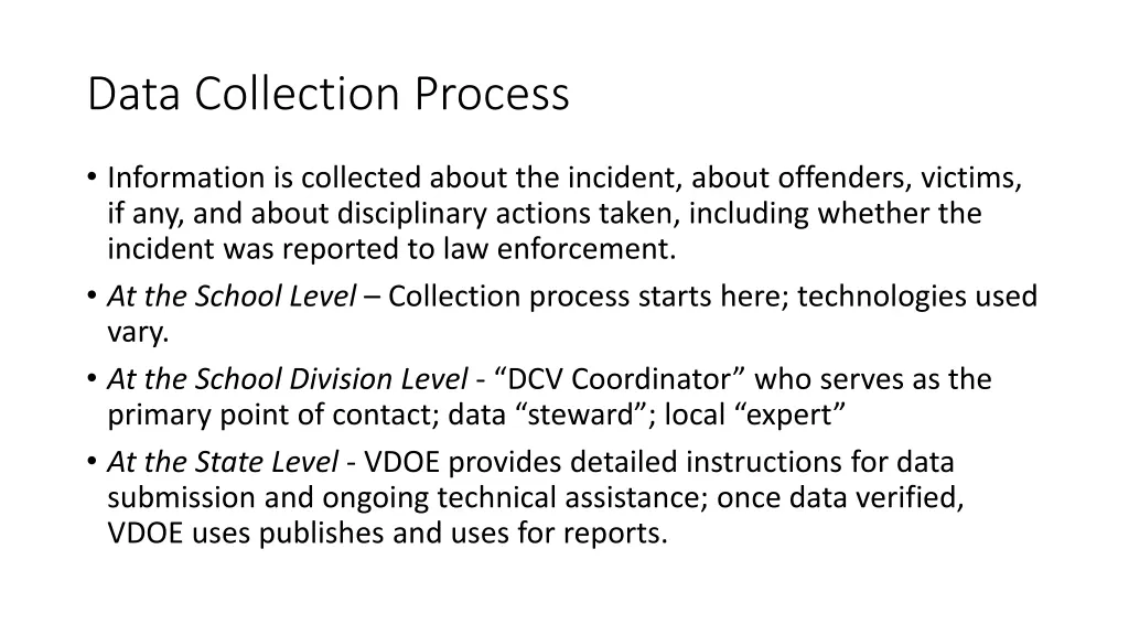 data collection process