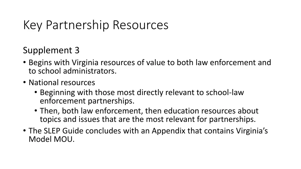 key partnership resources