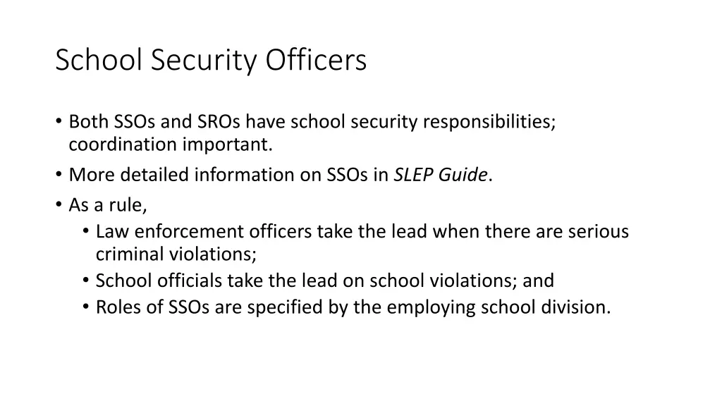 school security officers