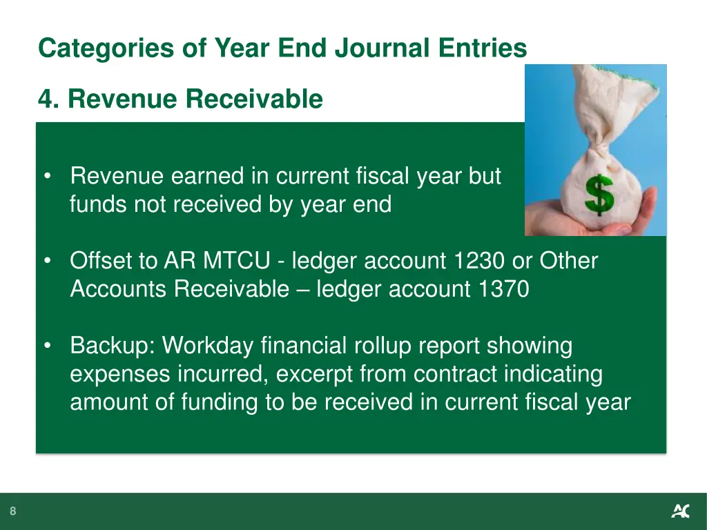 categories of year end journal entries 4