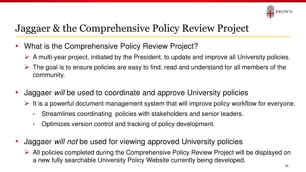 jaggaer the comprehensive policy review project