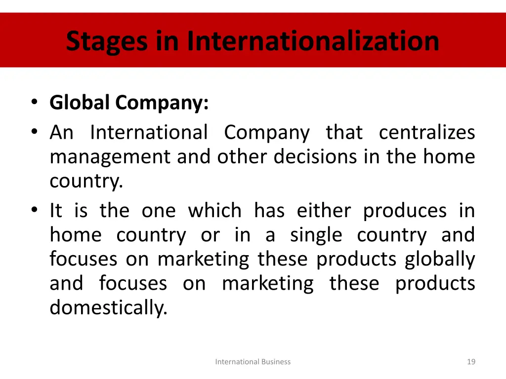 stages in internationalization 5