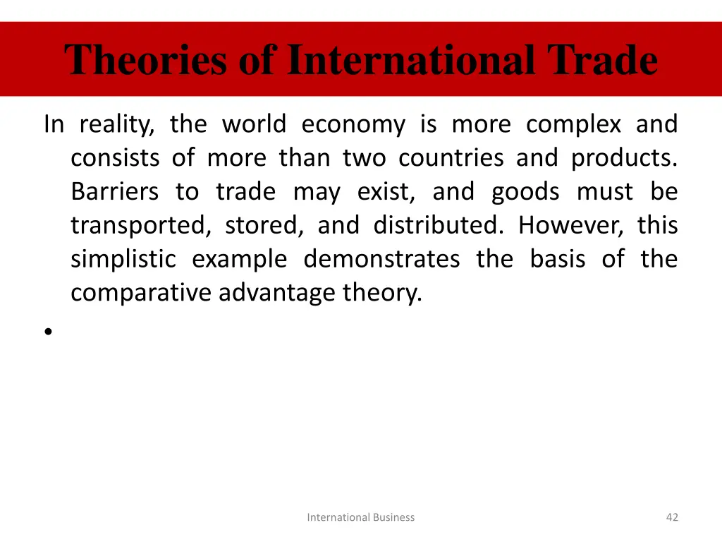 theories of international trade 12