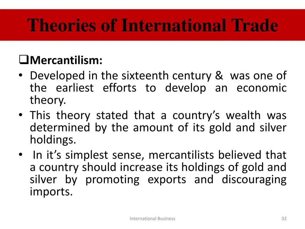 theories of international trade 2