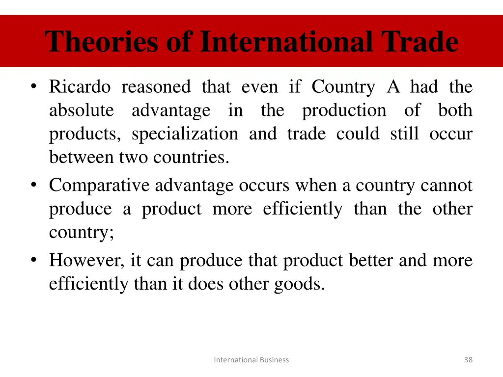 theories of international trade 8