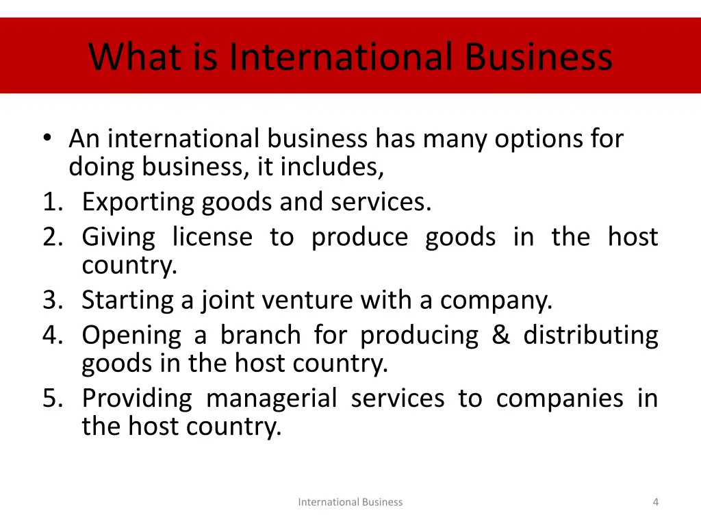 what is international business 1