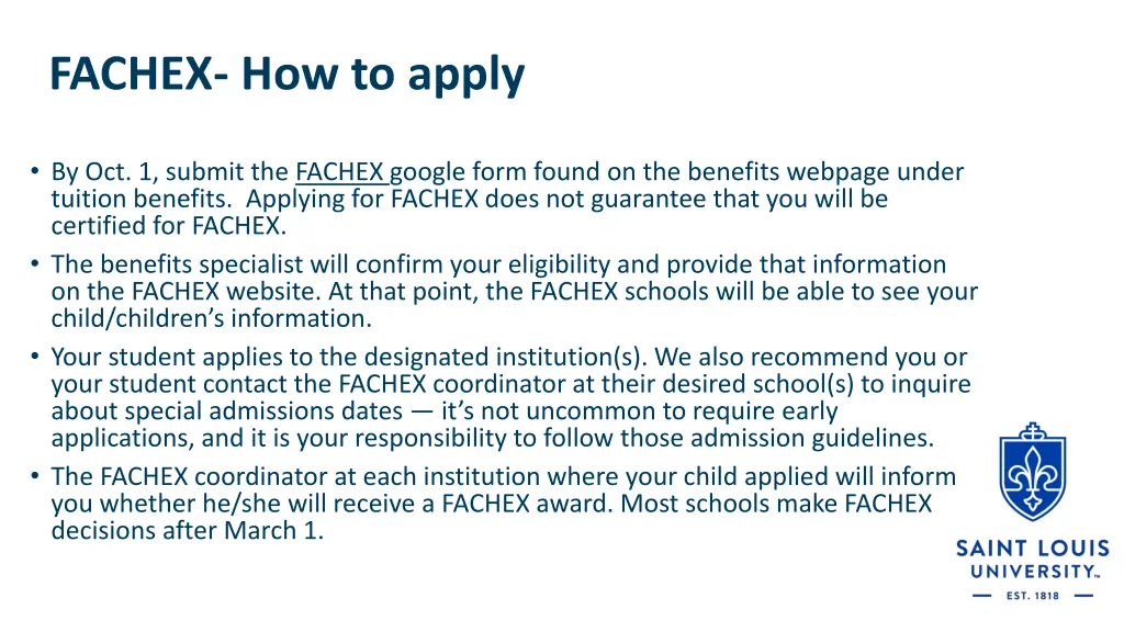 fachex how to apply