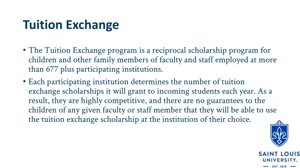 tuition exchange