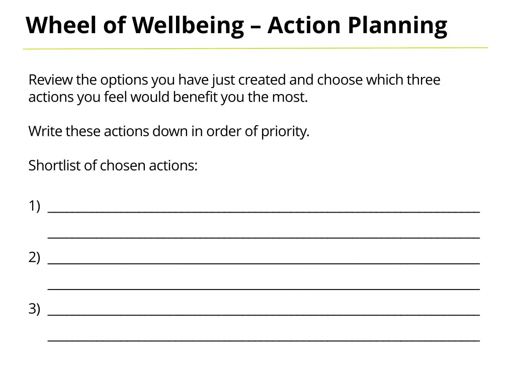 wheel of wellbeing action planning 2