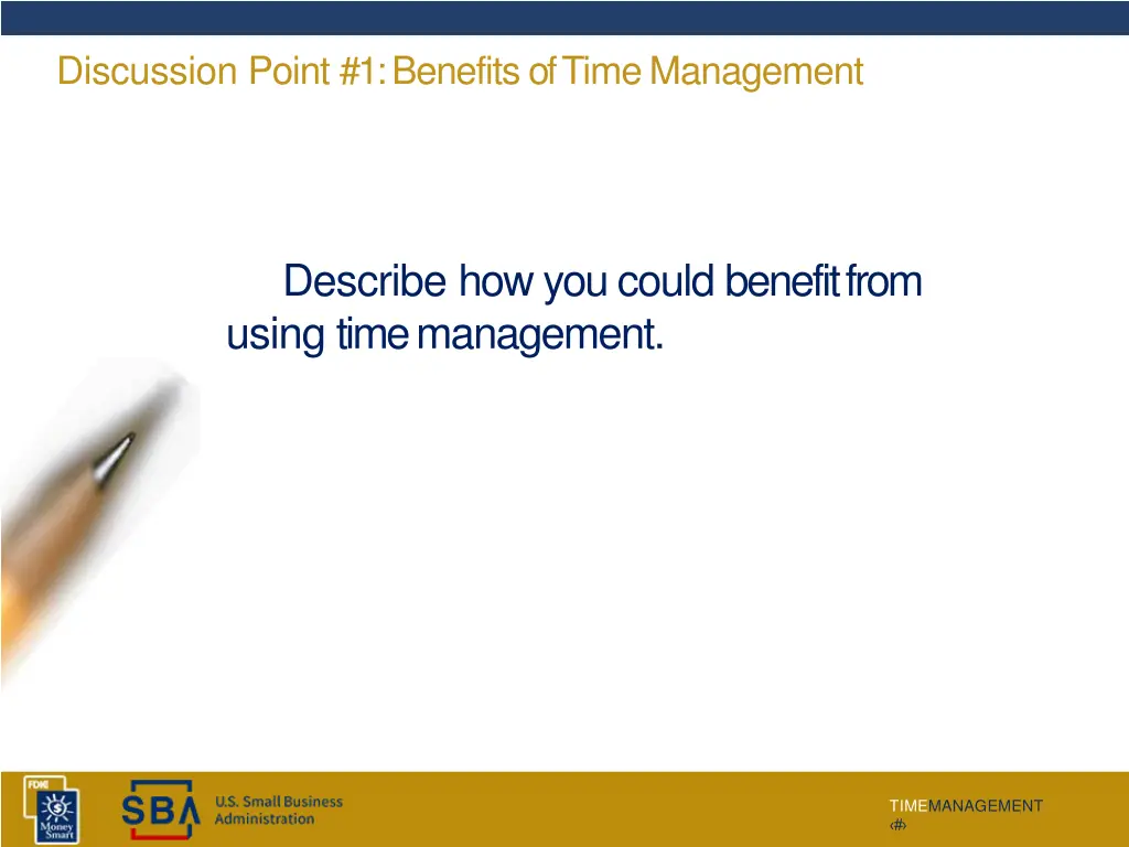 discussion point 1 benefits of timemanagement