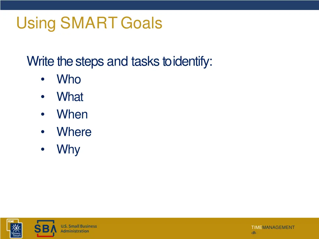 using smartgoals