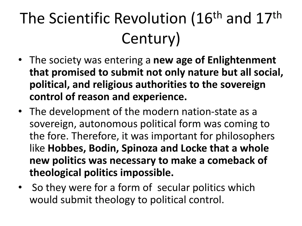 the scientific revolution 16 th and 17 th century