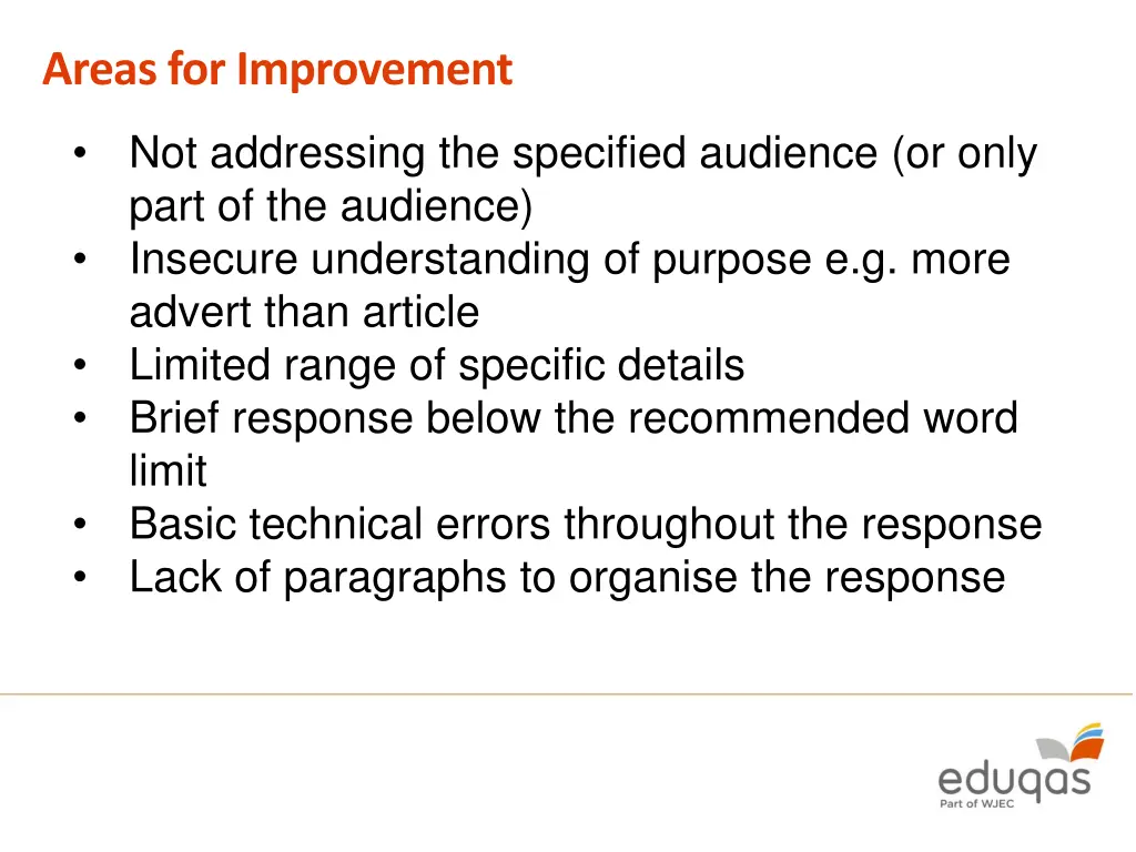 areas for improvement 3