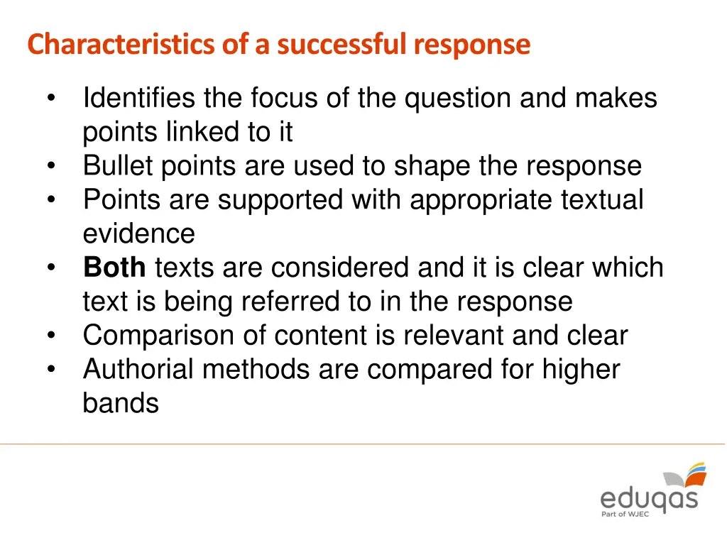 characteristics of a successful response 3