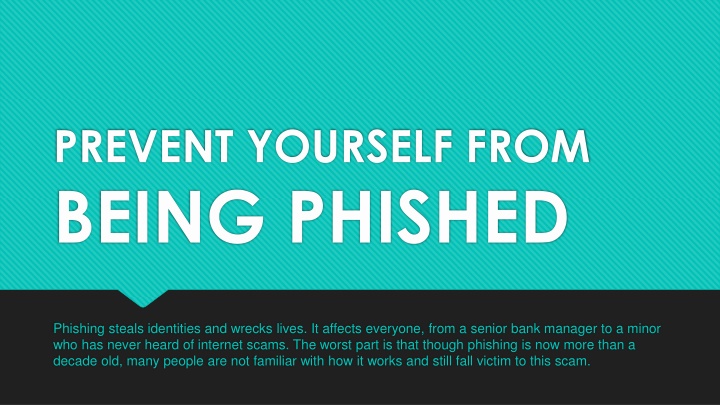 prevent yourself from being phished