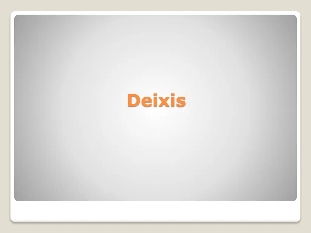 deixis