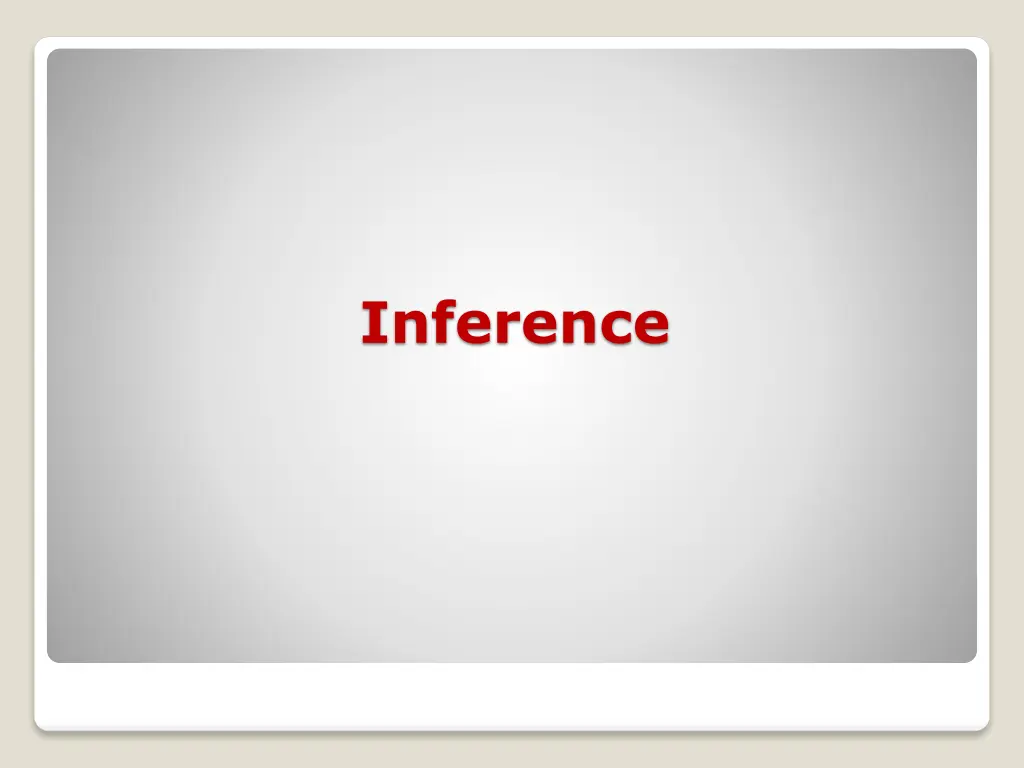 inference