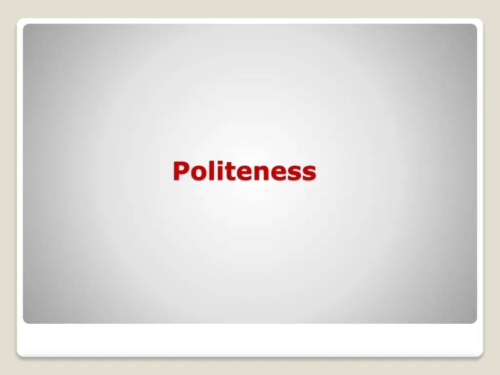 politeness