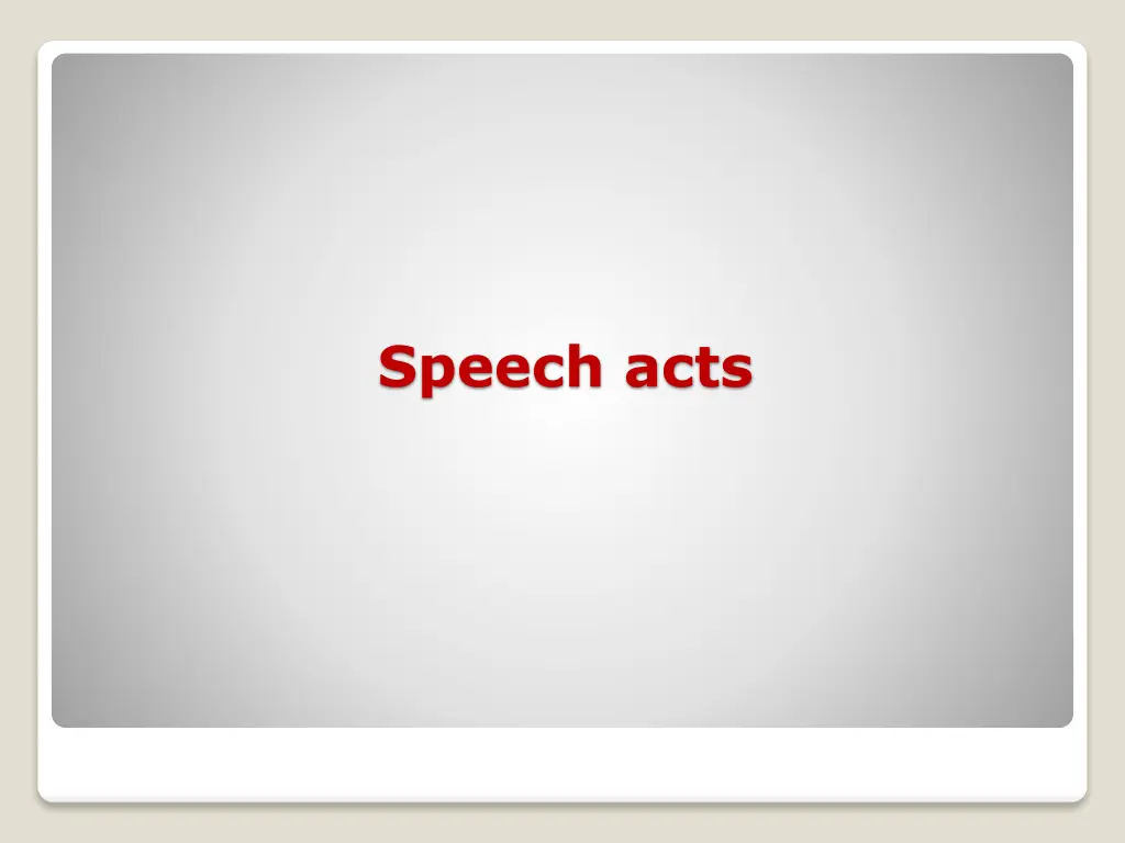 speech acts