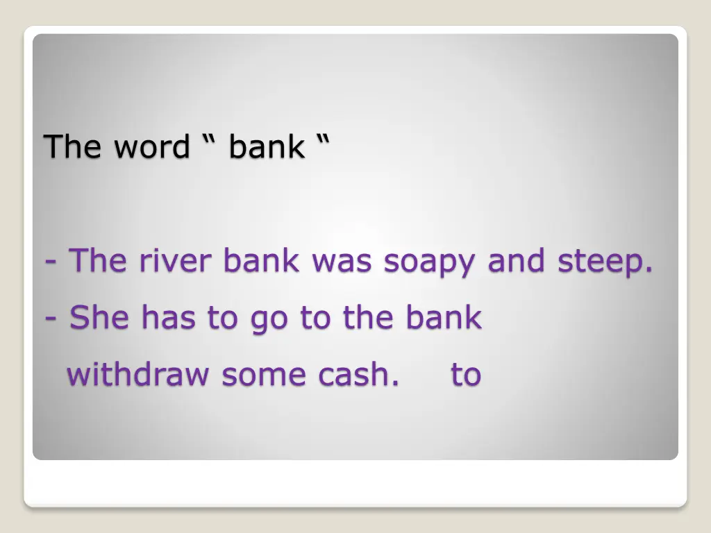 the word bank