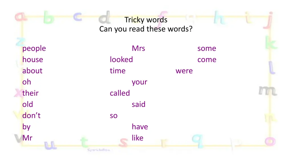 tricky words