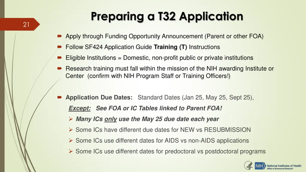 preparing a t32 application