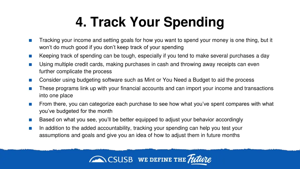 4 track your spending