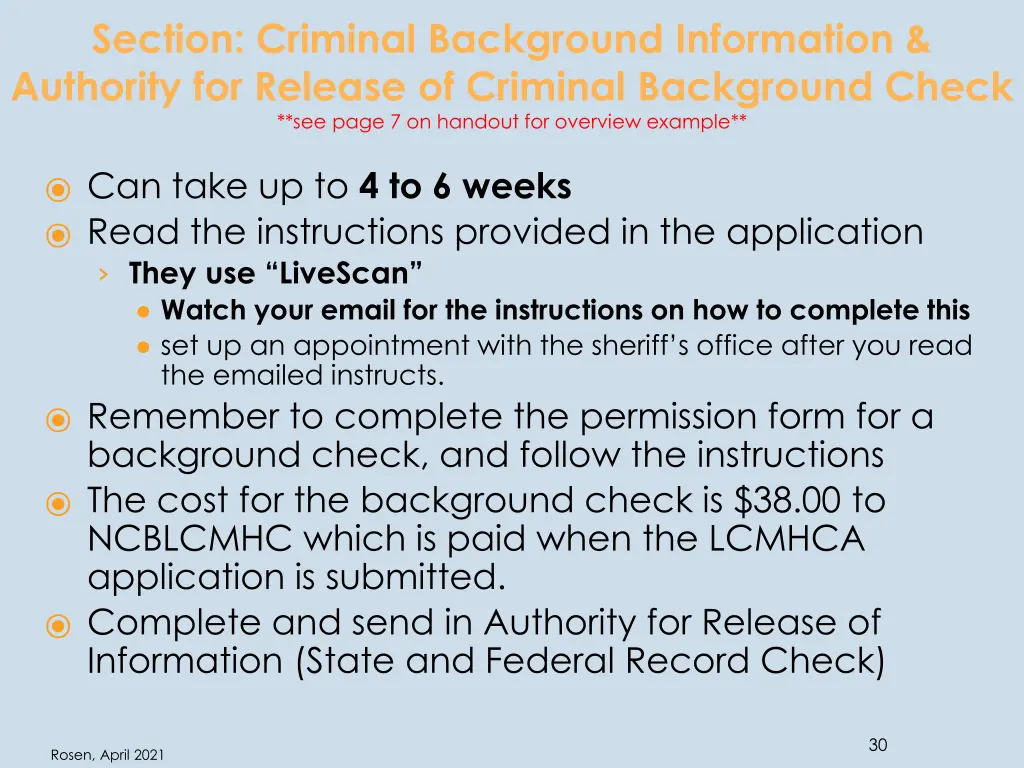 section criminal background information authority