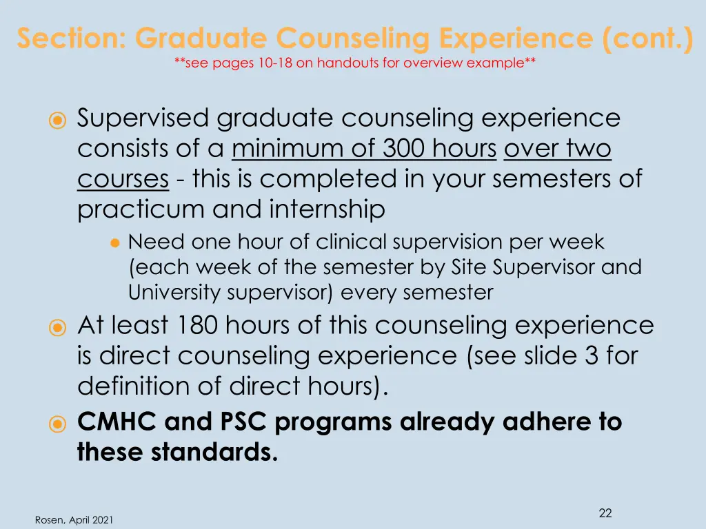 section graduate counseling experience cont 1