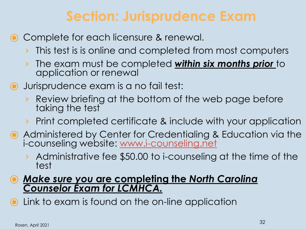 section jurisprudence exam