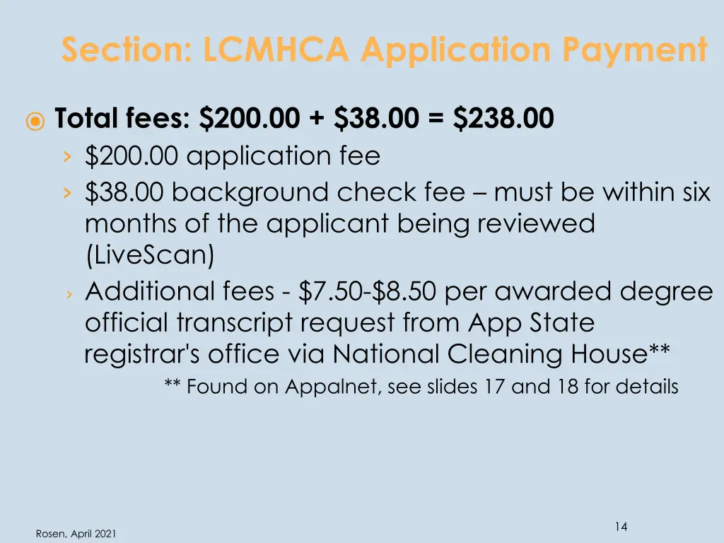 section lcmhca application payment