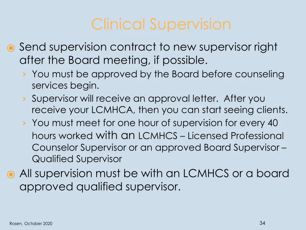 clinical supervision