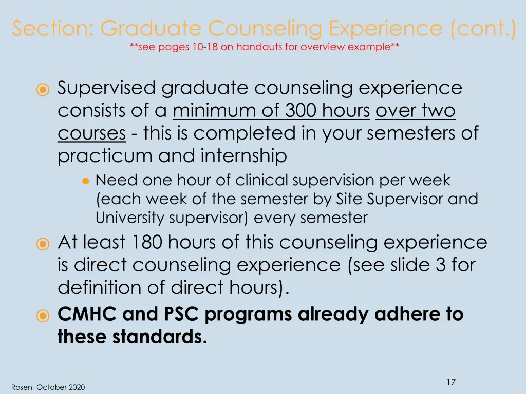 section graduate counseling experience cont 1