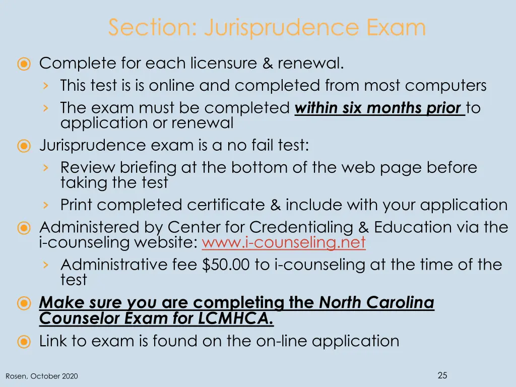 section jurisprudence exam