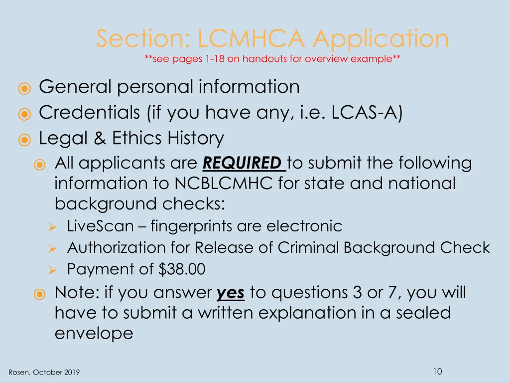 section lcmhca application see pages