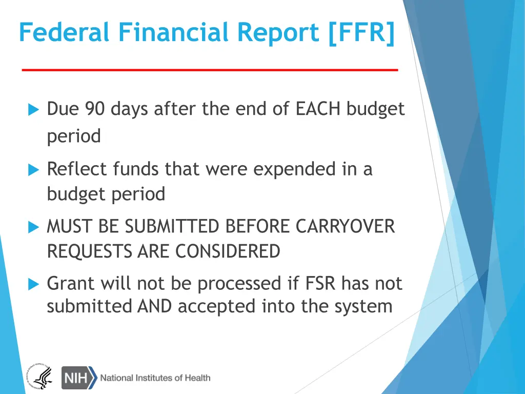 federal financial report ffr