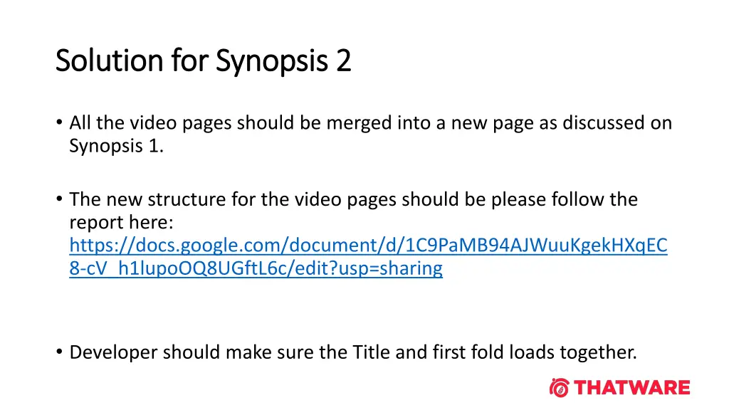 solution for synopsis 2 solution for synopsis 2