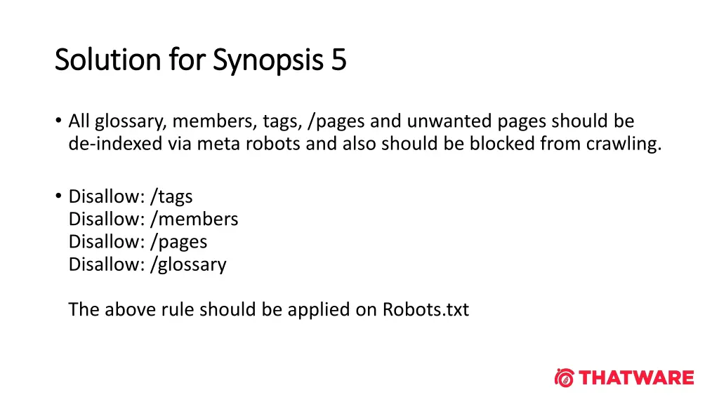 solution for synopsis 5 solution for synopsis 5