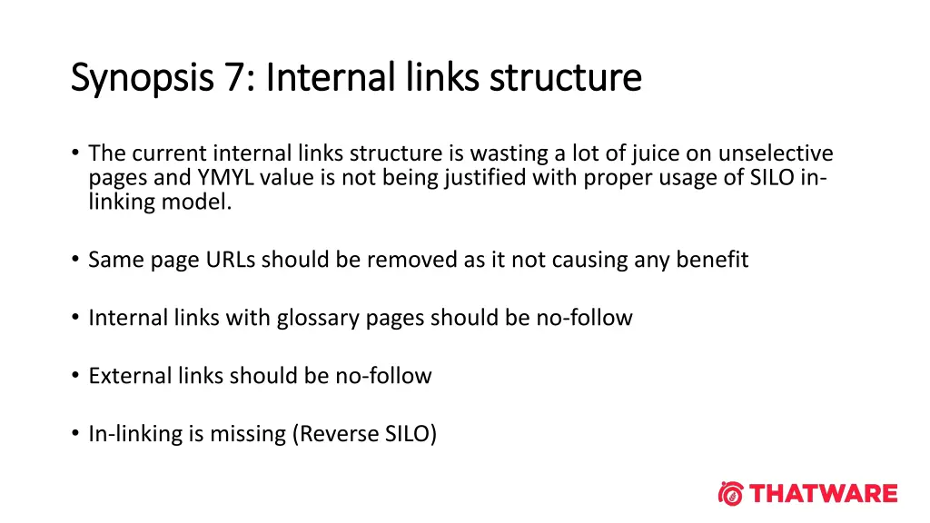 synopsis 7 internal links structure synopsis