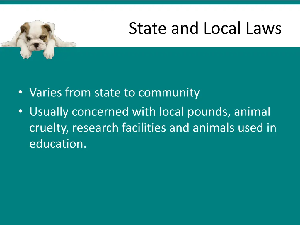 state and local laws