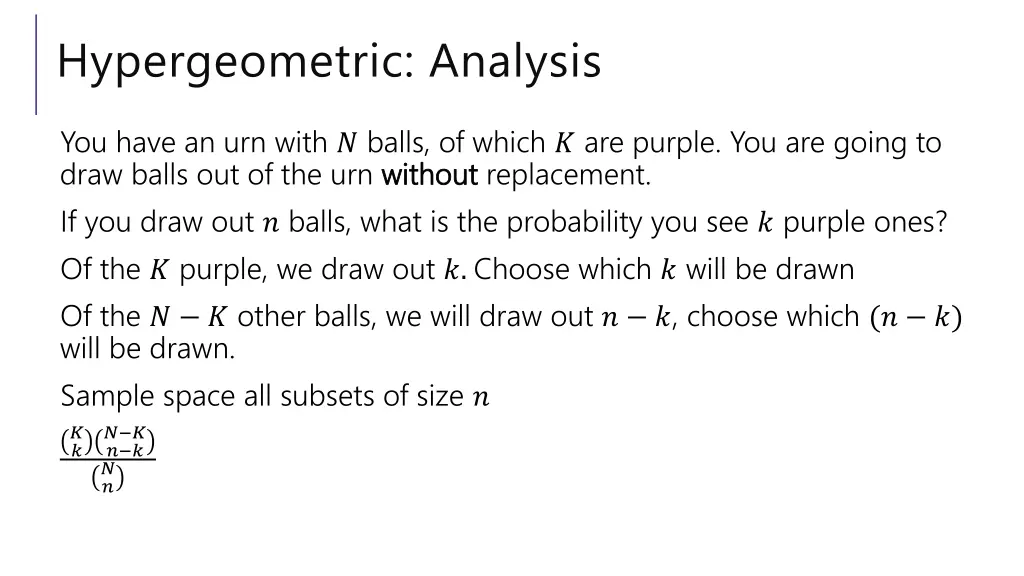 hypergeometric analysis