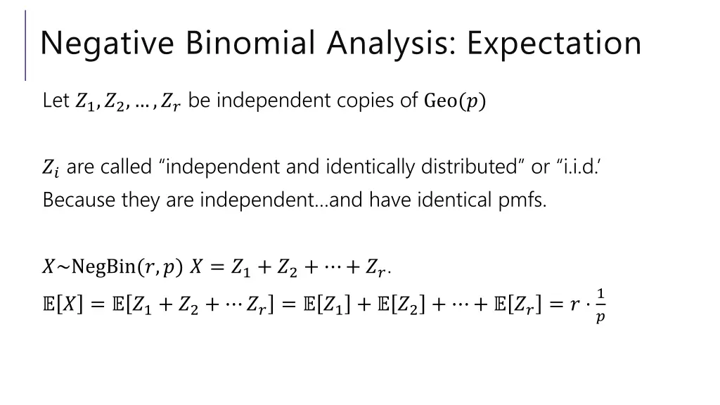 negative binomial analysis expectation 1