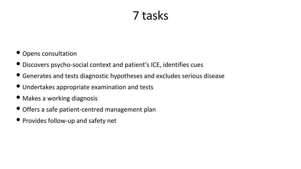 7 tasks