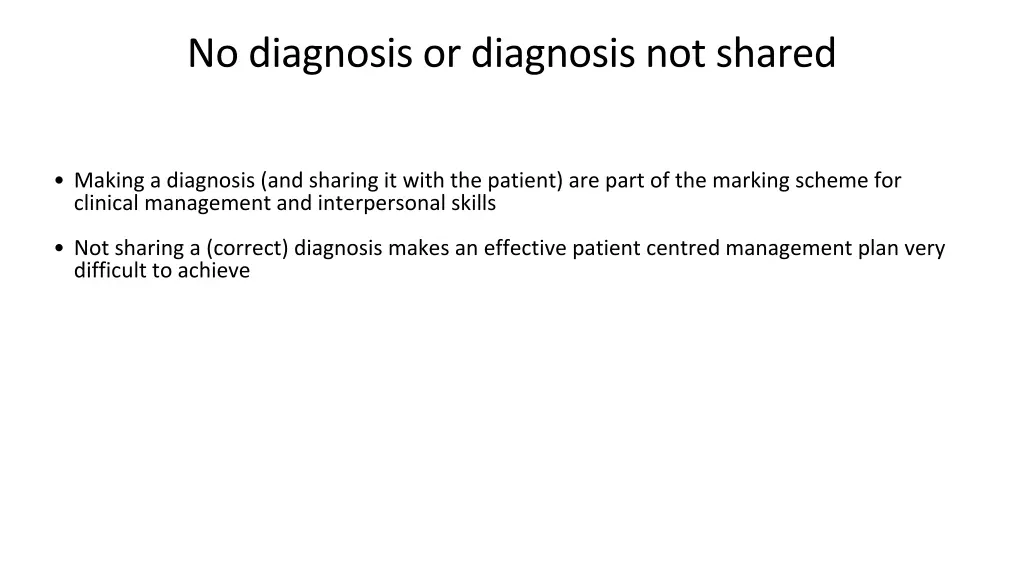 no diagnosis or diagnosis not shared