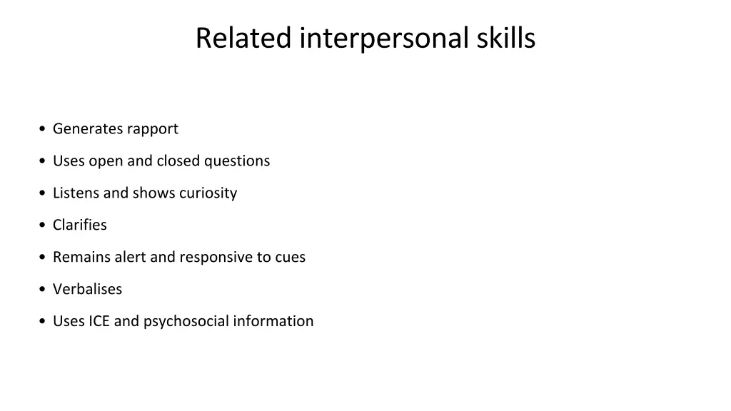 related interpersonal skills 1