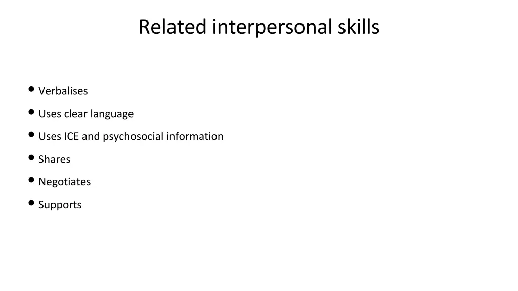 related interpersonal skills 5