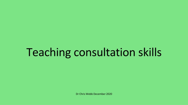 teaching consultation skills