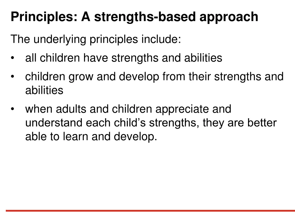 principles a strengths based approach