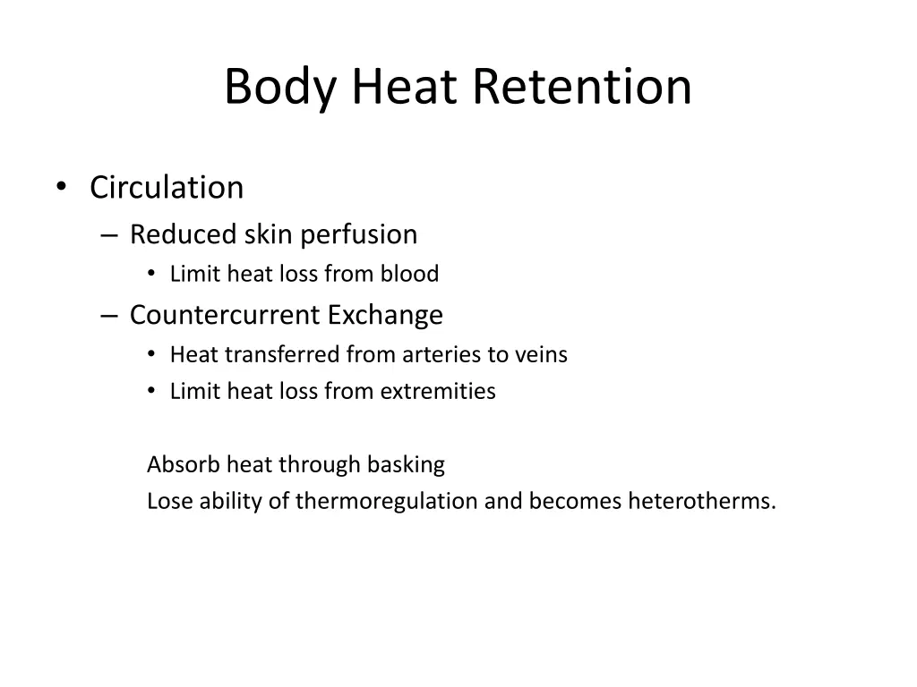 body heat retention 1