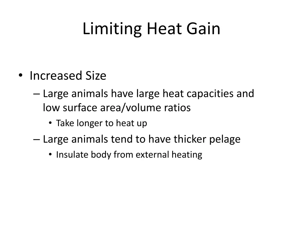 limiting heat gain